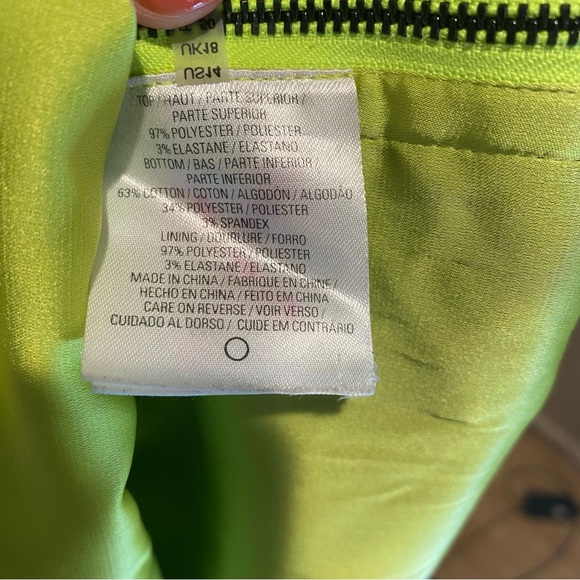 TAHARI Satin Neon Zipper Accent Office Professional Dress. Size 14 - Picture 14 of 16